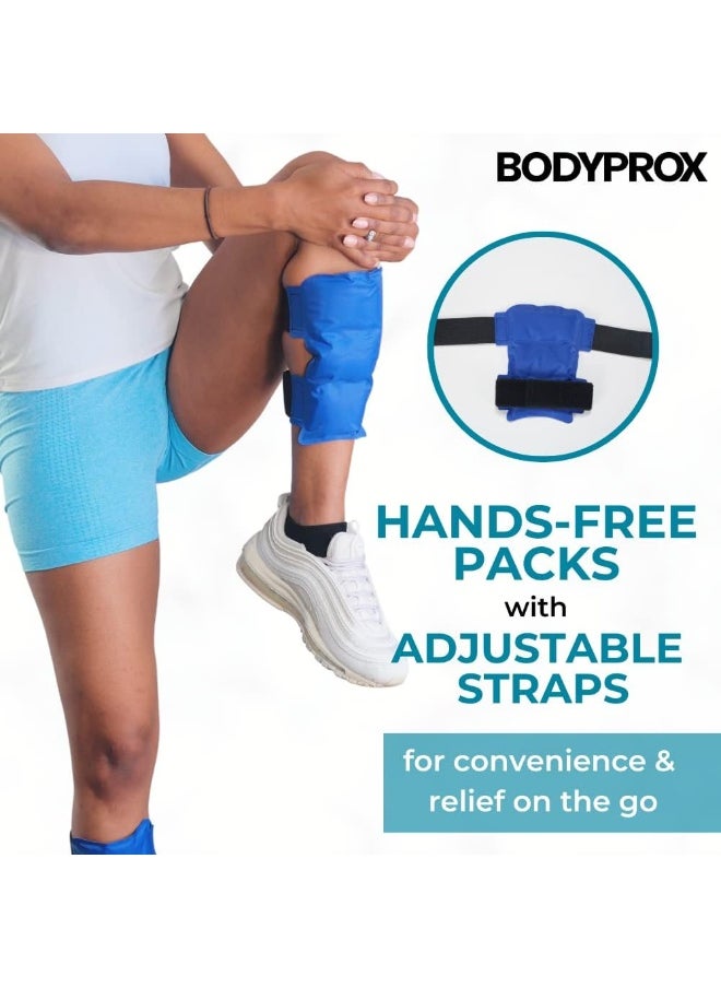 Bodyprox - BODYPROX Shin Splint Ice Pack 2 Pack - Reusable Shin Cold and Hot Wrap for Shin Splints Pain Relief, Flexible Ice Pack for Runners - Image 1