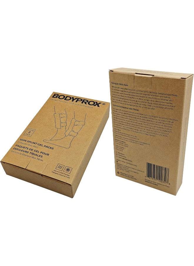 Bodyprox - BODYPROX Shin Splint Ice Pack 2 Pack - Reusable Shin Cold and Hot Wrap for Shin Splints Pain Relief, Flexible Ice Pack for Runners - Image 1