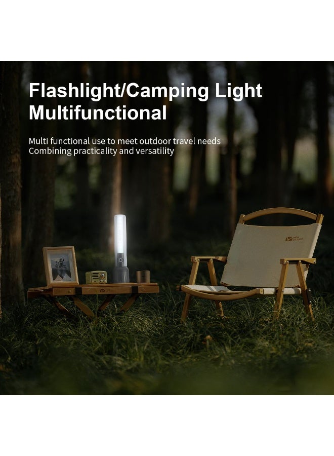 Philips Portable LED Torch Light with Side Camping Light | 400 Lumens Brightness | 2200mAh Rechargeable Battery | 6 Lighting Modes | 150M Beam Range | Type-C Charging | IP44 Splash-Proof | Anti-Drop Handheld Flashlight for Home, Outdoor, Camping, Hiking & Emergency Use grey - Image 3