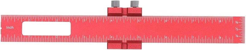 8 بوصة مسطرة قياس خشب من سبائك الألومنيوم قابلة للتعديل ومنزلقة لأدوات القياس الدقيقة - Image 2