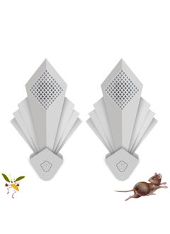 KASTWAVE Ultrasonic Insect Repeller, Intelligent Frequency Night Light Plug in Indoor Rodent Repeller Suitable for Insects, Cockroaches, Rats, Spiders, Ants, Bugs, Mosquitoes and Other Pests Control (2 Pcs)  - Image 1