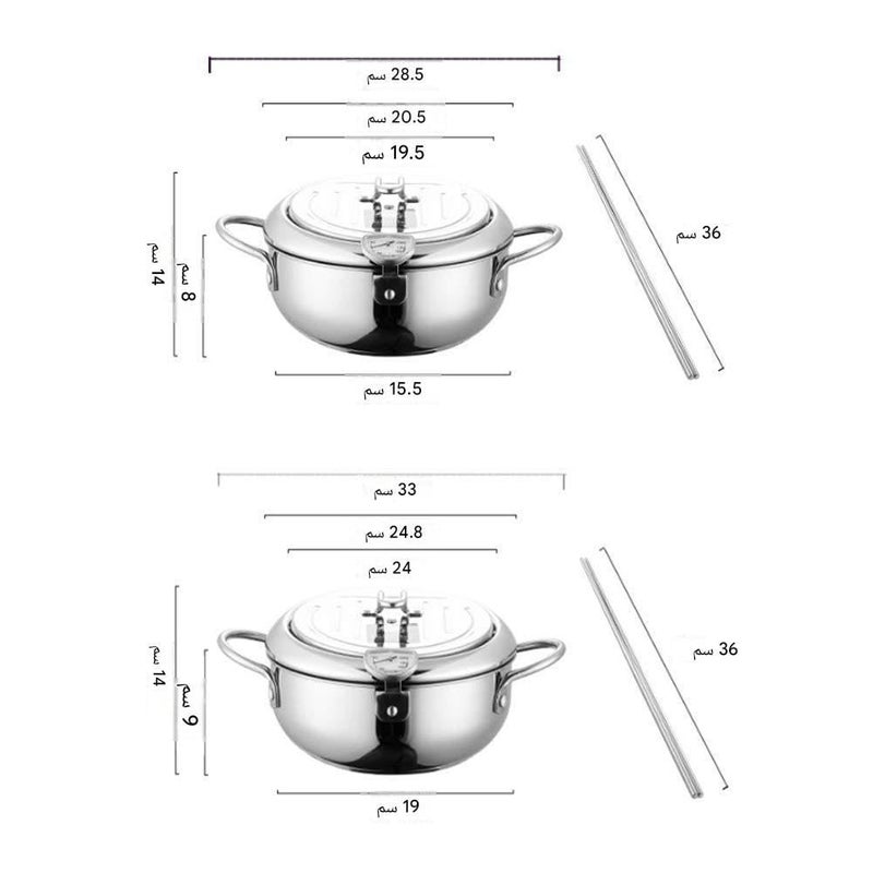 Deep Fryer Pot crafted for versatility, handling tempura, chicken, and more with ease, featuring a robust stainless steel design, accurate temperature gauge, and practical filter system for effortless - Image 5