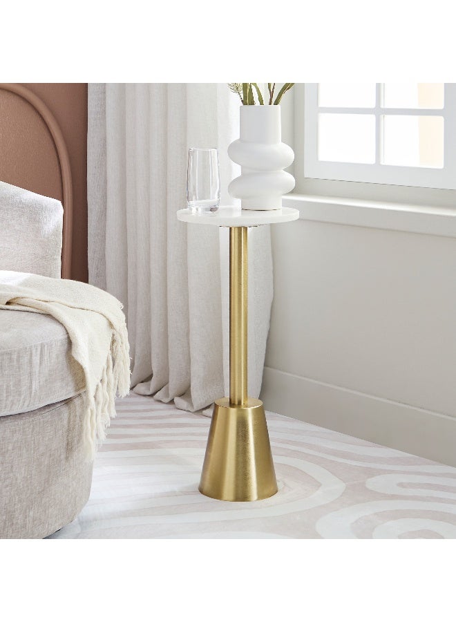Joy Genuine Marble Top Accent Table