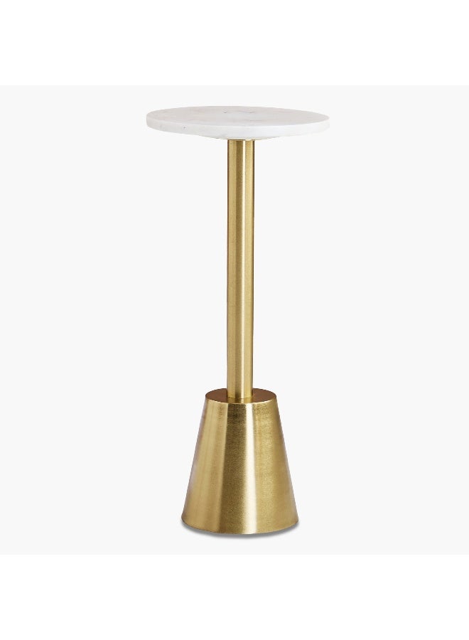 Joy Genuine Marble Top Accent Table