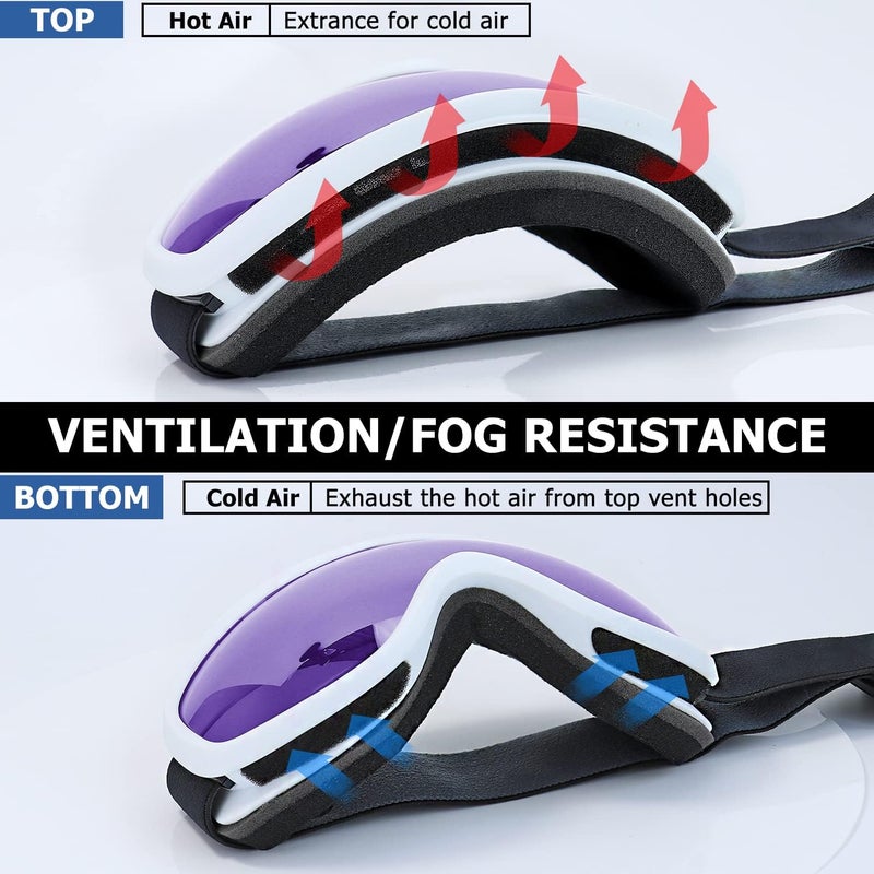AVV Store OTG Ski Goggles for Men Women With Anti-Fog Dual Layer lens, UV400 Snow Goggle for Snowboarding Snowmobiling Skating - Image 5