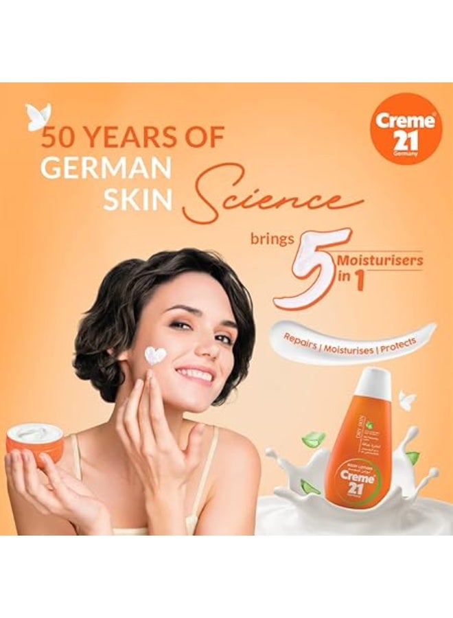 Creme 21 Dry Skin Lotion | With Aloe Vera and Vitamin E | For Deep Nourishment | Ideal for Dry Skin | Non-Greasy Formula | No Harsh Chemicals | Helps Skin Glow | 250m - Image 4