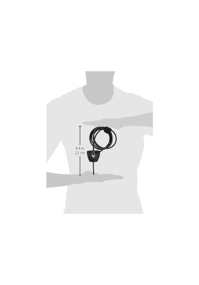 Master Lock Black Python Adjustable Bike Lock with Key - 6 Feet Long, Weather Resistant Vinyl Coating - Image 2