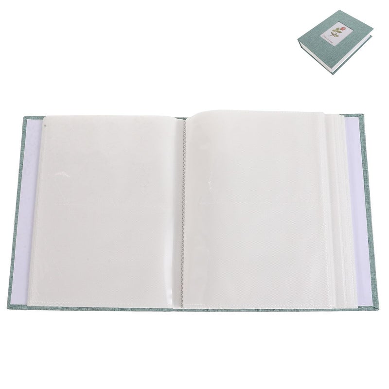 ألبوم صور قابل للتوسيع، 200 صفحة، غطاء أخضر، كتاب تذكاري DIY - Image 2