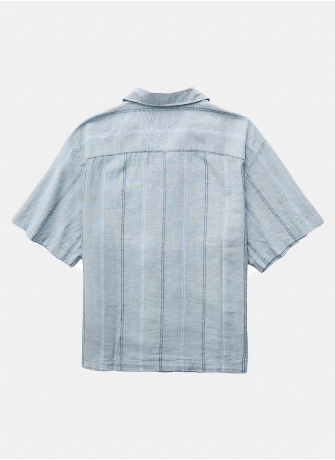American Eagle AE Poolside Linen-Blend Button-Up Shirt  - Image 2