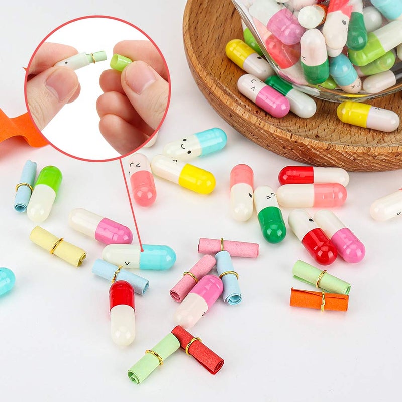 FUTUREPLUSX Capsule Message in a Bottle - 100 Love Pills Notes Letters for Long Distance Couples, Romantic Gift for Him Her Boyfriend Girlfriend - Image 4