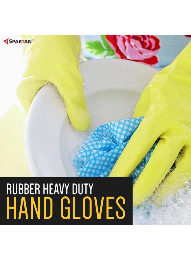 Spartan Spartan Silicon Dishwashing Gloves with Wash Scrubber, Cleaning Gloves Scrubbing Gloves for Dishes Heat Resistant and Reusable for Kitchen, Bathroom Cleaning and Pet Grooming (Pair of 1, Multicolor) - Image 5