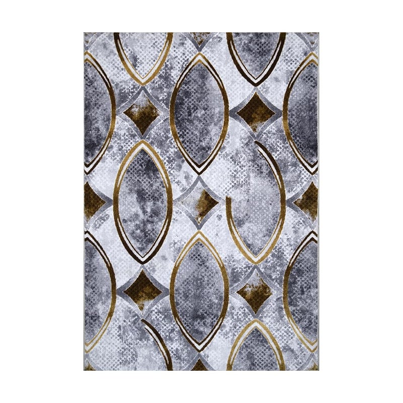 Mac Carpet Audi Rug Size 160x230cm - Grey & Gold Pattern