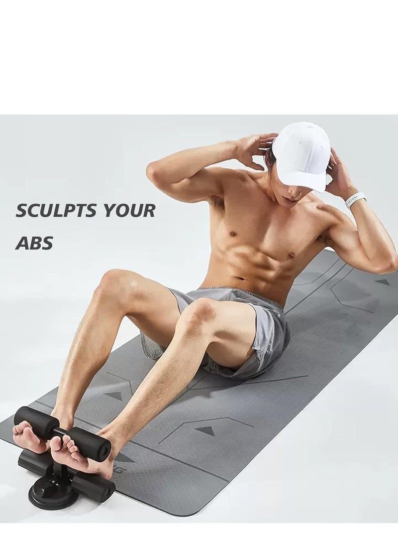 Plan A Multifunctional Sit Up Exerciser with Adjustable Bars for Home Workout, Self-Suction for Strong Hold, Ideal for Abdominal Muscle Training, Push-Up, Side Support for More Effective Workout  - Image 2