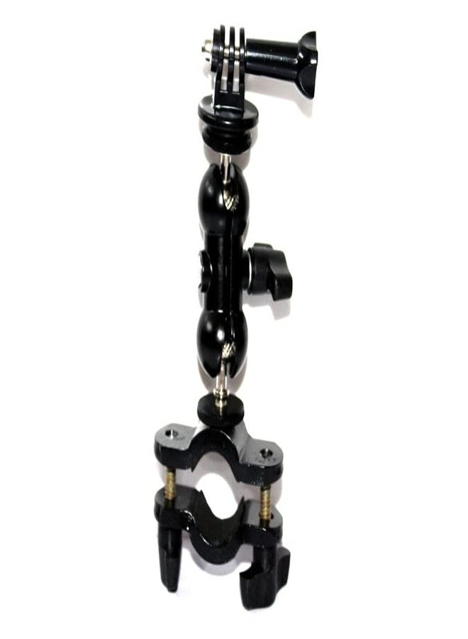 SHOPEE Universial 360 Degree Rotating Mountain Bike Mount for Hero 10/9/8/7/6+, Metal Multi-Function Double Ballhead Bracket Holder Bike Handlebar Holder Bicycle Rack Adjuster for Action Camera - Image 1