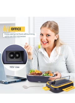 Y&D Electric Lunch Box Food Heater Portable Warmer Removable 304 Stainless Steel Container Fork Spoon and Carry Bag  - Image 5