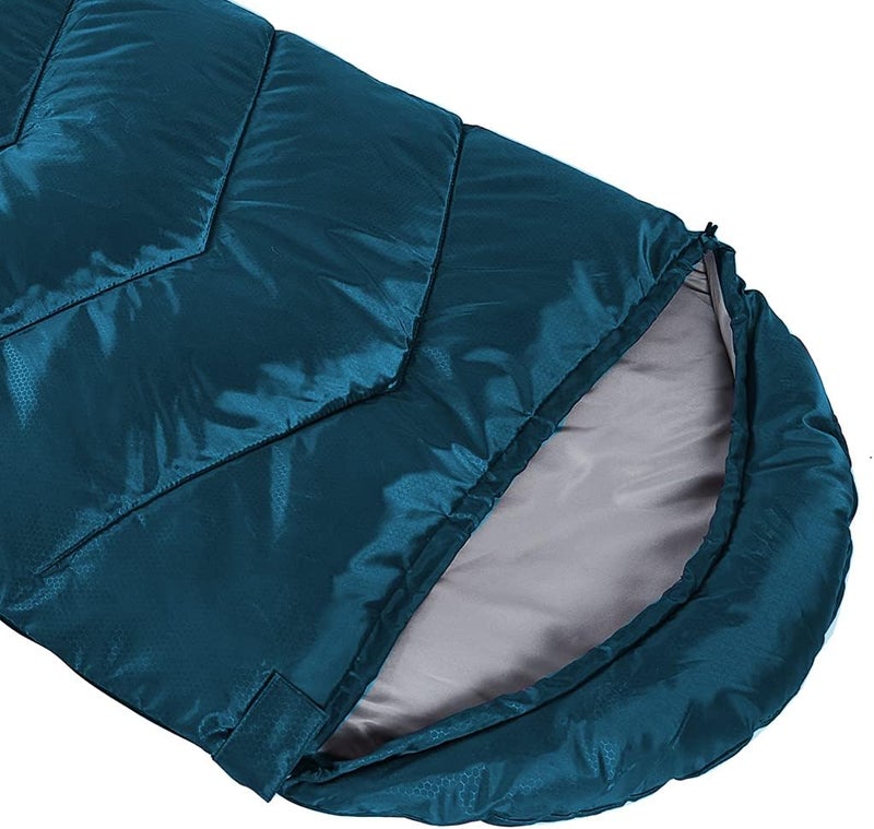 Flantree Sleeping Bag 4 Seasons Adults & Kids for Camping Hiking Trips Warm Cool Weather,Lightweight and Waterproof with Compression Bag,Indoors Outdoors Activities - Image 3