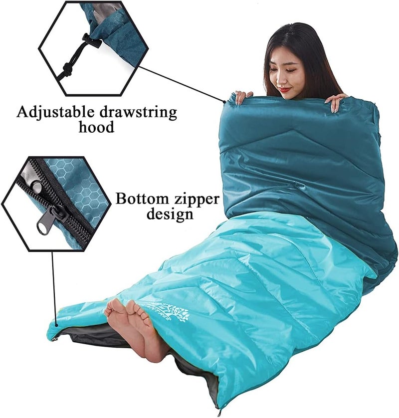 Flantree Sleeping Bag 4 Seasons Adults & Kids for Camping Hiking Trips Warm Cool Weather,Lightweight and Waterproof with Compression Bag,Indoors Outdoors Activities - Image 5