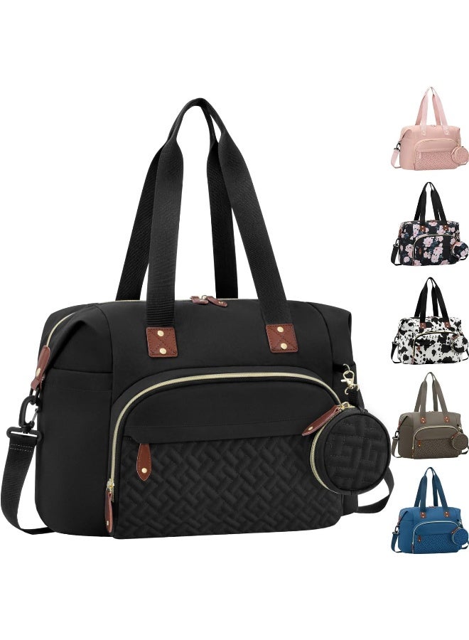 Tenot Diaper Bag Tote with Pacifier Case, Large Tote Diaper Bag for Women with Shoulder Straps - Image 1