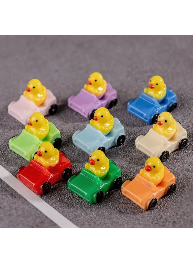 10 30 Pcs Cute Resin Duck Cars Colorful Cartoon Mini Durable Duck Figurines For Home Office Desk Decor Gifts No Electricity Needed Playful Design Quality Craftsmanship - Image 1