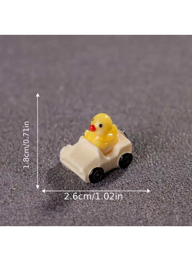 10 30 Pcs Cute Resin Duck Cars Colorful Cartoon Mini Durable Duck Figurines For Home Office Desk Decor Gifts No Electricity Needed Playful Design Quality Craftsmanship - Image 3