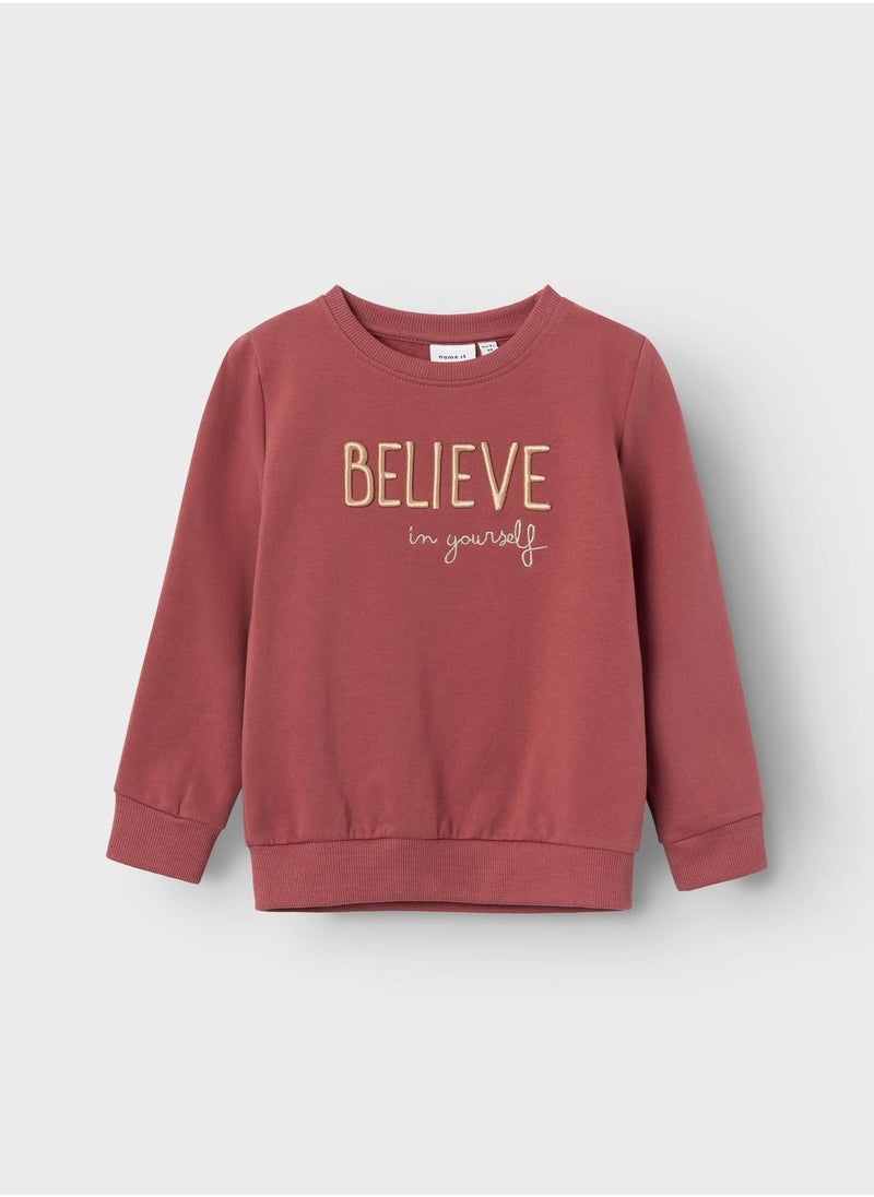 NAME IT - Kids Slogan Print Sweatshirt - Image 1