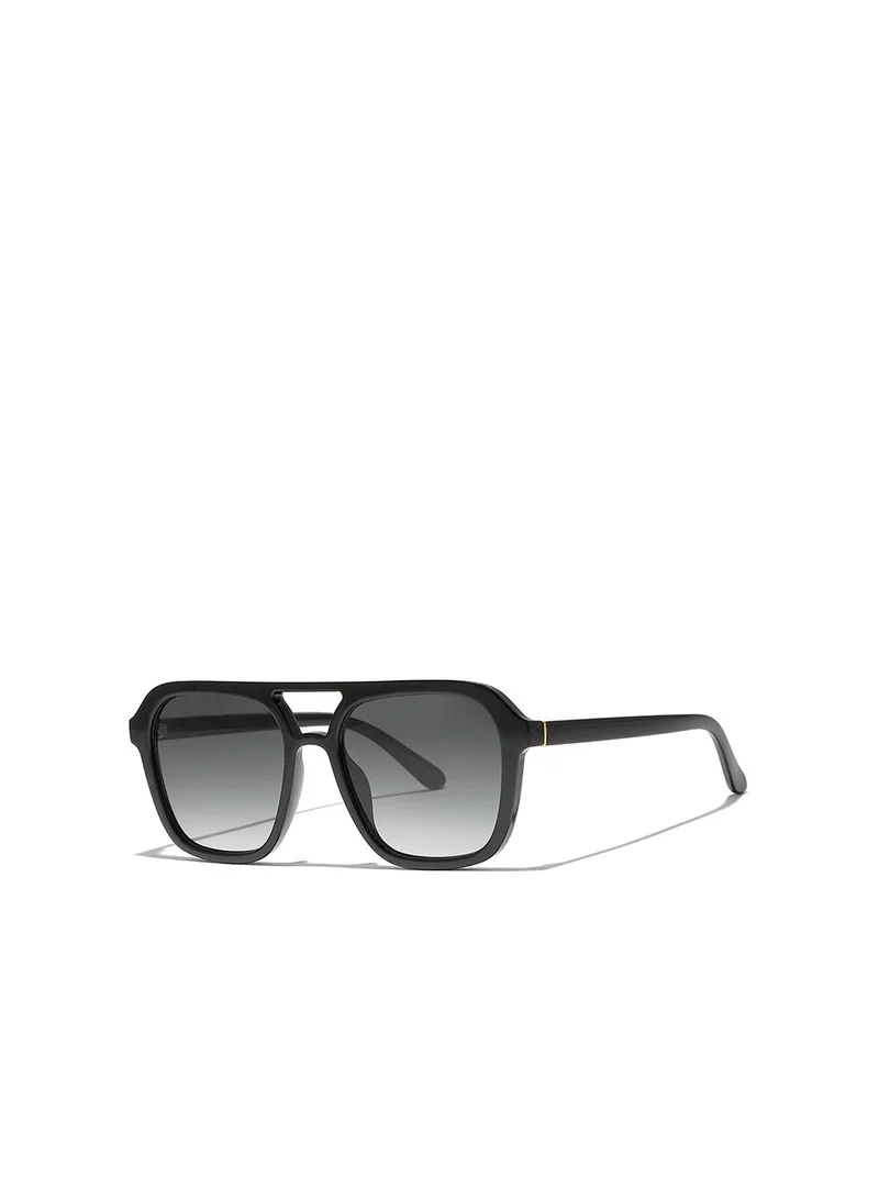 Blackout Mikan,Unisex Sunglasses, Aviator Sunglasses, UV Protection: UV400 (Black,Black)