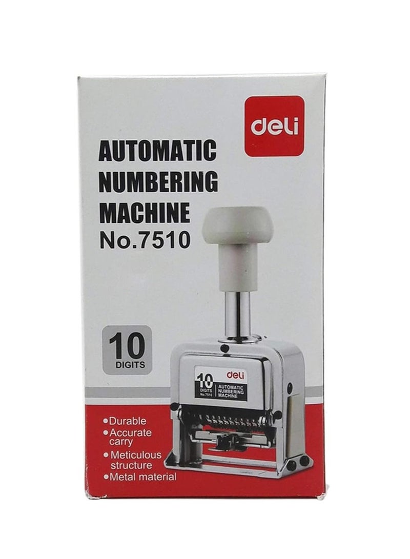 Deli 10-Digit Numbering Machine With Auto Shifting Mechanism - Image 1