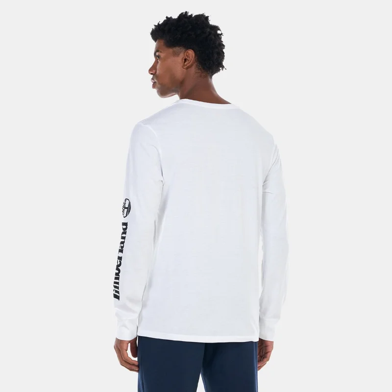 تمبرلاند تيشيرت ستاك لوجو بأكمام طويلة للرجال