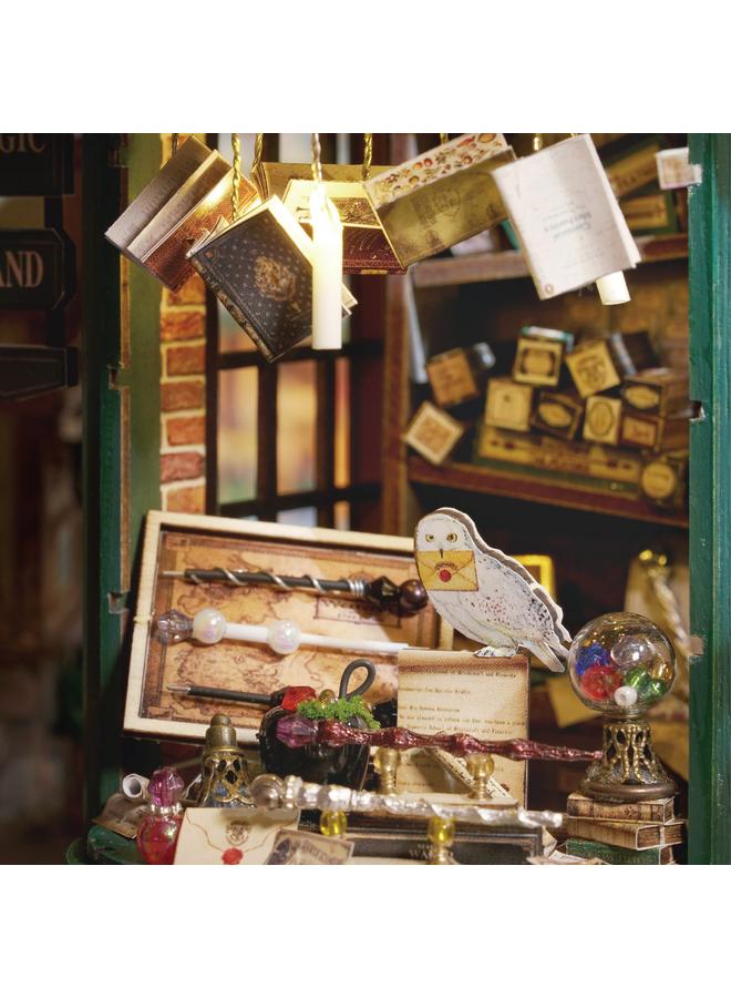 الأزرق جي دبليو بيت الحكمة ديي كوخ ماجيك منزل كامل على الطراز الأوروبي الرجعية ، نموذج تجميع يدوي ، هدية كوخ خشبي - Image 3