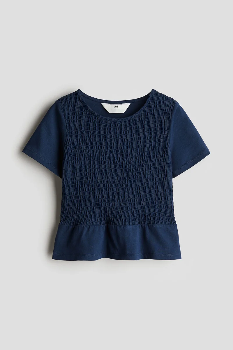 H&M Smocked peplum top