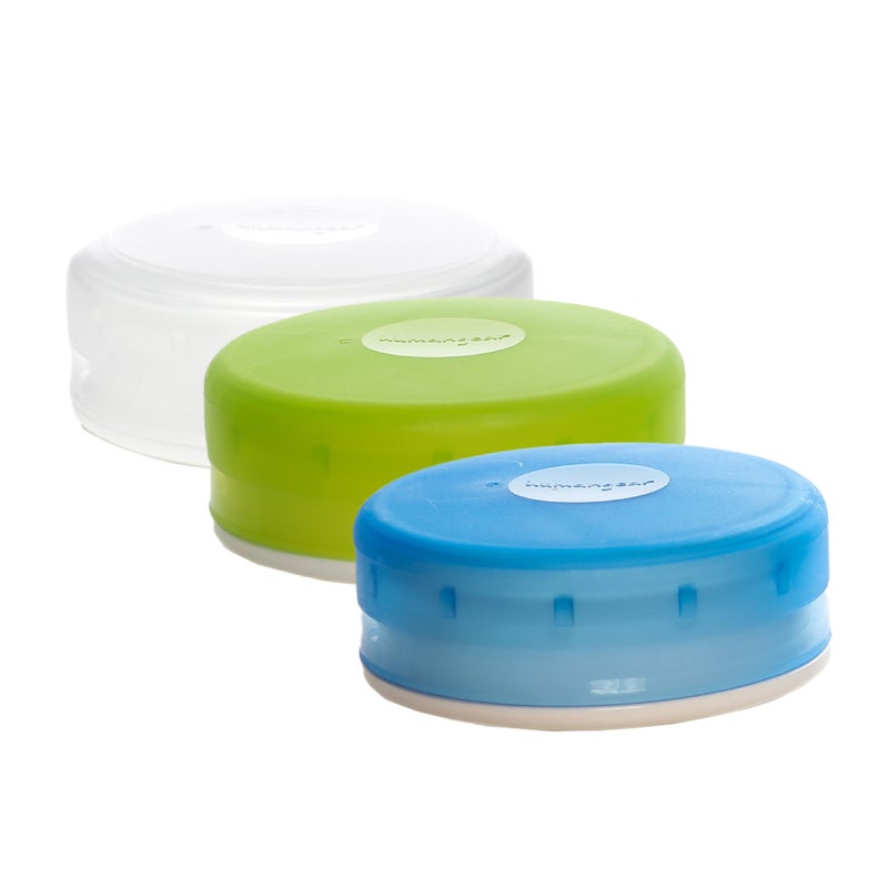 humangear GoTubb | Hard Container | Easy Open | Food-Safe Material, Clear/Green/Blue, Medium - Image 1