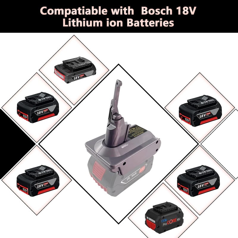 BTRUI محول V7 لبطارية نظام Bosch Professional 18V لمكنسة كهربائية V7 Animal Fluffy Motorhead ومحول المكنسة اليدوية (محول BOS18V7) - Image 4