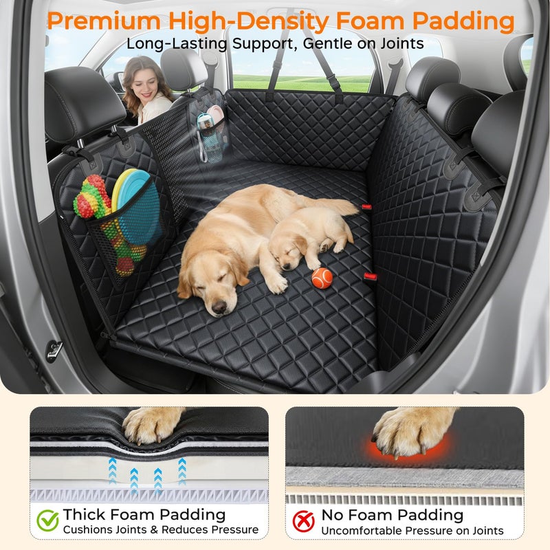 URPOWER 2026 Upgraded Back Seat Extender for Dogs - Large Hard Bottom Dog Car Seat Cover Holds 550lbs, Waterproof Dog Hammock Pet Bed with High-Density Foam Non-Slip Backseat Protector - Image 5
