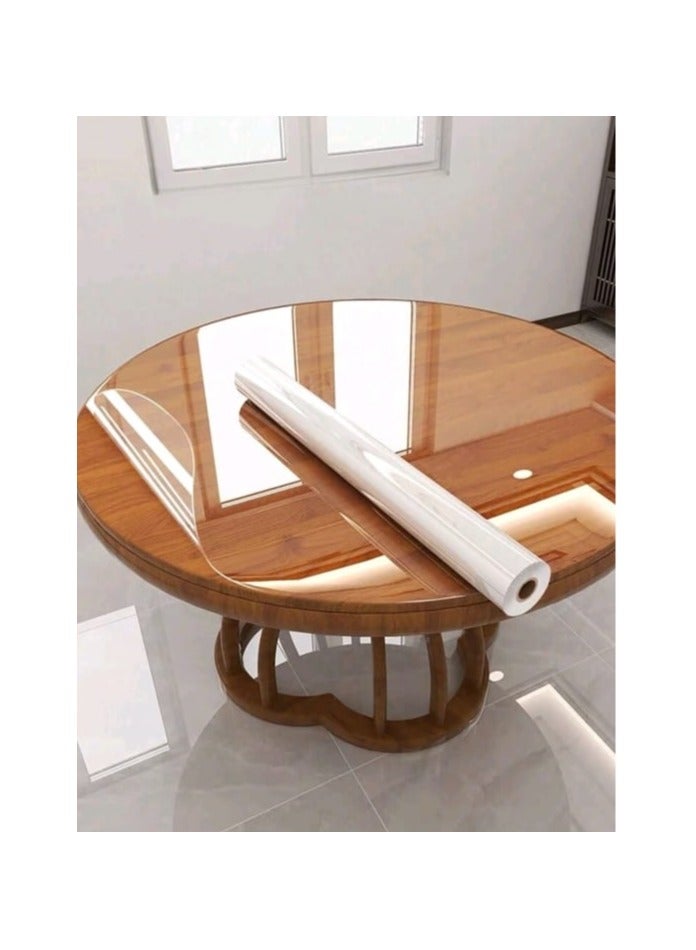 SYOSI High Definition Protective Clear Roll Waterproof, Oil and Heat Resistant, Protect Kitchen Smooth Surfaces for Furniture, Adhesive Sticker for Cabinets, Desks, Walls, Furniture and Marble, Scratch and Heat Resistant Stickers 45*3m - Image 5