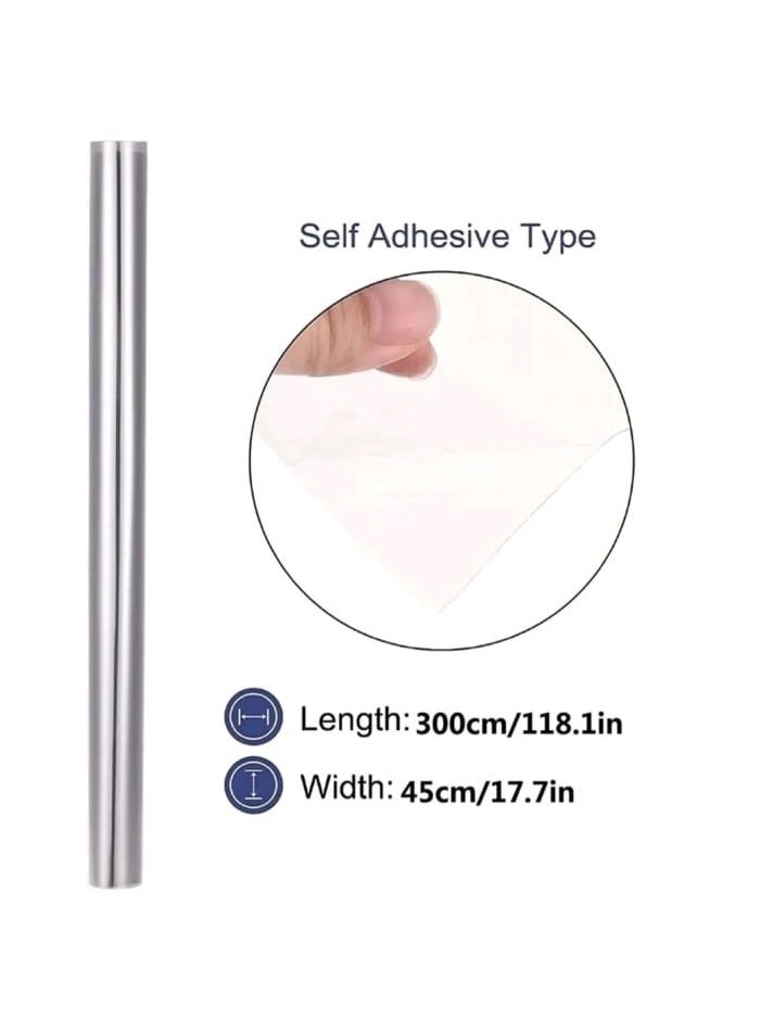 SYOSI High Definition Protective Clear Roll Waterproof, Oil and Heat Resistant, Protect Kitchen Smooth Surfaces for Furniture, Adhesive Sticker for Cabinets, Desks, Walls, Furniture and Marble, Scratch and Heat Resistant Stickers 45*3m - Image 3