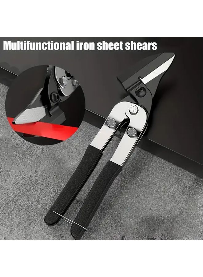 Black Industrial Grade Heavy Duty Stainless Steel Sheet Metal Shears - Image 2