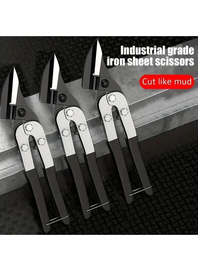 Black Industrial Grade Heavy Duty Stainless Steel Sheet Metal Shears - Image 5