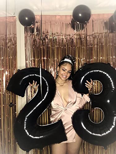 Mluchee Number Balloons 1, 40 Inch One Balloons for 1st Birthday Girl Boy 1 11 21 Party Decorations Baby Shower Photo Shoot, Black 1 Balloon - Image 3