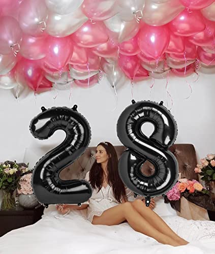 Mluchee Number Balloons 1, 40 Inch One Balloons for 1st Birthday Girl Boy 1 11 21 Party Decorations Baby Shower Photo Shoot, Black 1 Balloon - Image 4