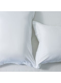 Bliss 3 - Pieces Cotton Queen Fitted Sheet Set Soft, Breathable, And Comfortable Bedding Stylish Queen Fitted sheet And 2 Pillow Cover - White - 160 X 200 + 35 cm, 50x75 cm