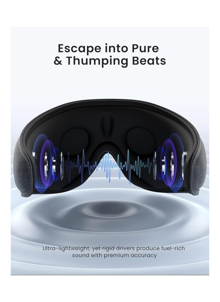 RENPHO RENPHO Sleep Headphones 2025 New Ultra Soft Sleep Mask with 5.2 Bluetooth HD Headphones, 3D Blackout Wireless Headband, Eye Mask for Sleeping, Earbuds Earphones for Side Sleeper, Mothers Day Gifts  - Image 3