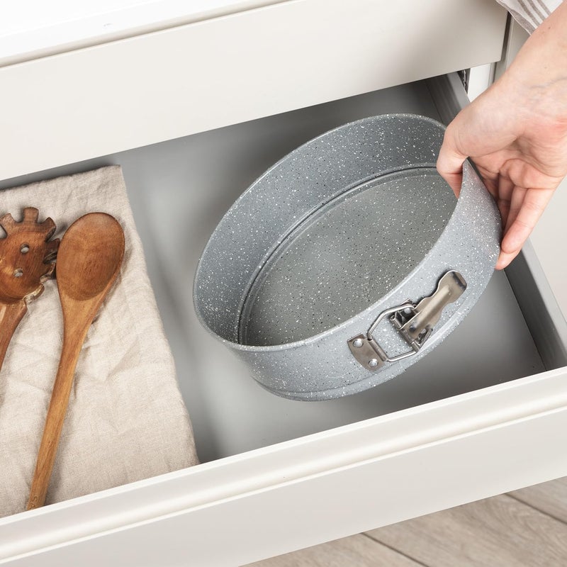 Salter BW02783G Marble Collection Carbon Steel Spring Form Baking Tin, for Cakes and Cheesecakes, 24 cm, Easy Release, Non-Stick, Grey General standard crafted - Image 5