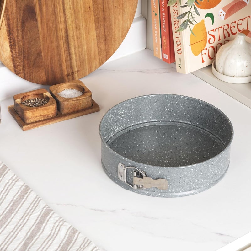 Salter BW02783G Marble Collection Carbon Steel Spring Form Baking Tin, for Cakes and Cheesecakes, 24 cm, Easy Release, Non-Stick, Grey General standard crafted - Image 3
