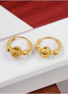 GOLDMAX Elegant 21k Gold Plated Small Earrings For Women  - Image 3