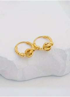 GOLDMAX Elegant 21k Gold Plated Small Earrings For Women  - Image 4