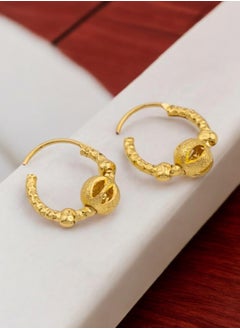 GOLDMAX Elegant 21k Gold Plated Small Earrings For Women  - Image 2