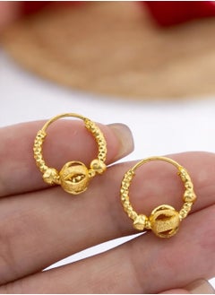 GOLDMAX Elegant 21k Gold Plated Small Earrings For Women  - Image 1