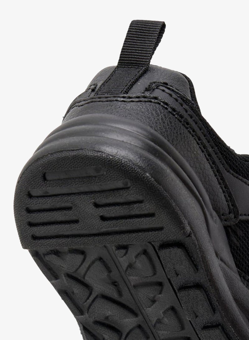 Dash Panelled School Shoes with Hook and Loop Closure - Image 5