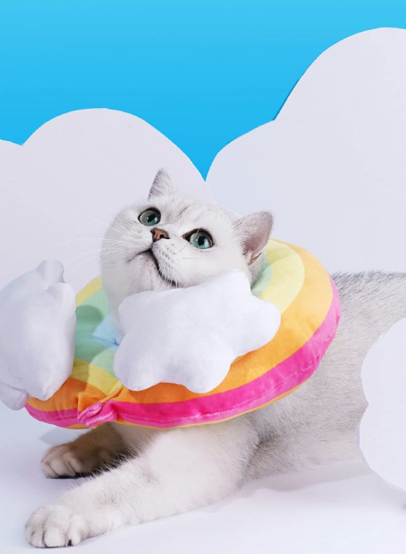 KASTWAVE Cat Cone Collar Soft, Adjustable Cats, Neck E After Surgery, Anti-Biting Licking Elizabethan for Wound Healing, Pet Protective Comfy with Kitten And Puppies - Image 5