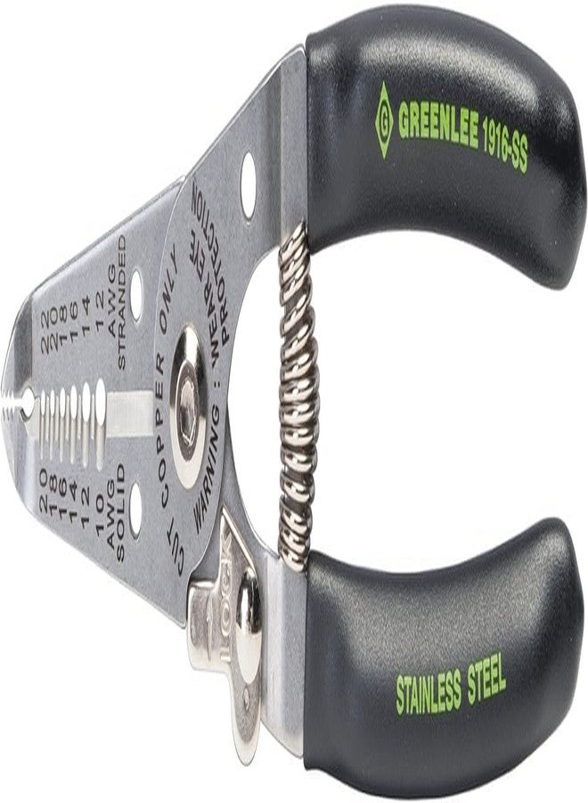 جرينلي أداة تجريد وقص أسلاك من الفولاذ المقاوم للصدأ من Greenlee 1916-SS، مقاس 10-20AWG، 6 بوصات - Image 2